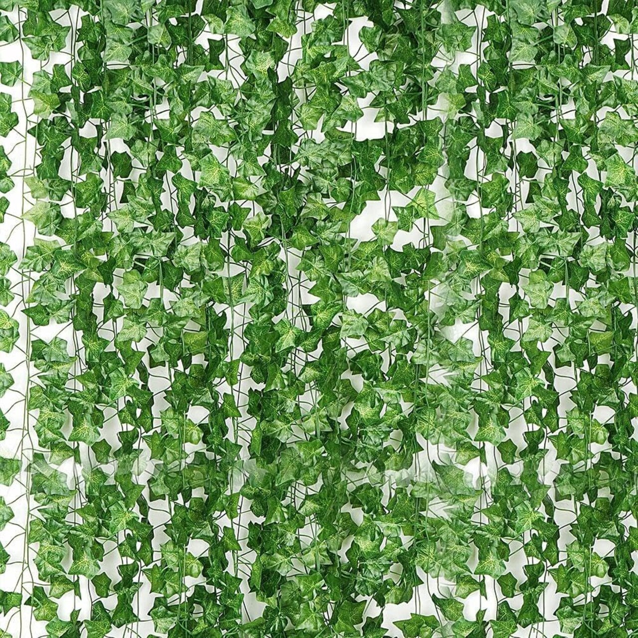 24 Pack 172 FT Artificial Ivy Garland Greenery Outdoor Faux Plants (Green)